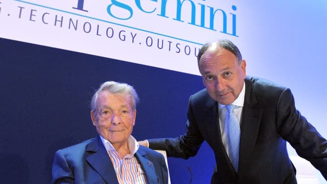 Avec Capgemini, Serge Kampf (à gauche) a bâti un empire des services informatiques qu'il a transmis à Paul Hermelin (à droite).