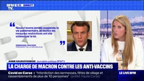 Emmanuel Macron fustige la violence des antivax