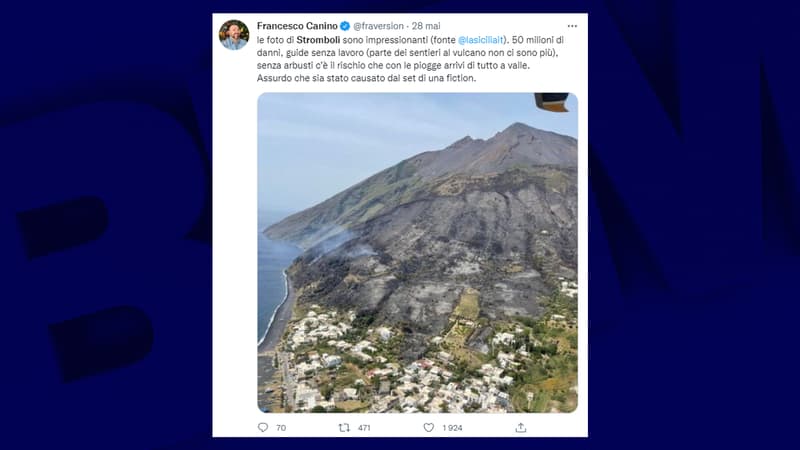 Italie: l'île de Stromboli ravagée par un incendie probablement allumé pour le tournage d'une série