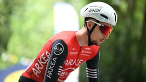 Kevin Vauquelin lors de la 20e étape du Tour de France entre Nantua et Pontarlier, le 26 juillet 2025.