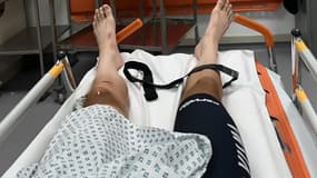 Cian Uijtdebroeks à l'hôpital après un accident de la route à l'entraînement, le 25 juin 2025