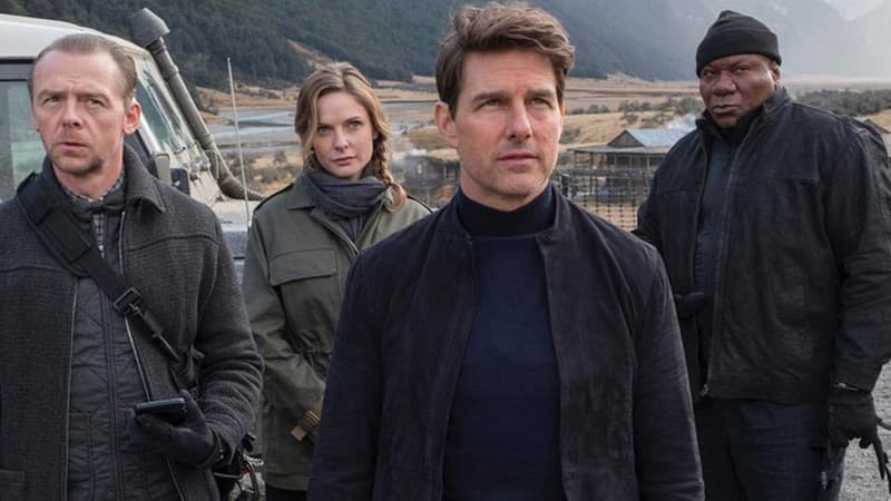 Simon Pegg, Rebecca Ferguson, Tom Cruise, et Ving Rhames dans "Mission Impossible 6".