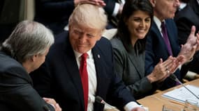 Donald Trump au siège de l'ONU, à New York, le 18 septembre. 