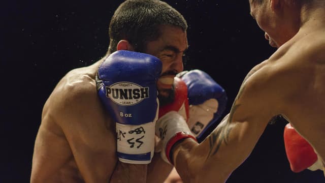 Karim Guerfi lors d'un combat en 2018 à Singapour