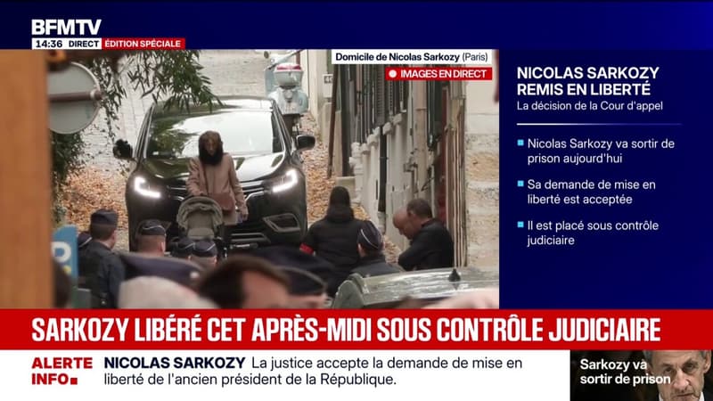 Le véhicule de Nicolas Sarkozy a quitté son domicile parisien