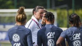 Corinne Diacre avec les Bleues, le 21 mai 2019