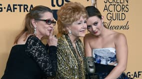 Carrie Fisher, Debbie Reynolds et Billie Lourd à Los Angeles en 2015