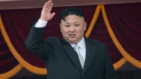 Le dirigeant Kim Jong-un lors de la parade militaire du 15 avril 2017 à Pyongyang.