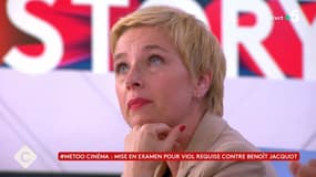 Clémentine Autain sur le plateau de "C à Vous", le 3 juillet 2024