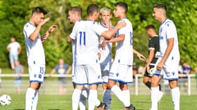 Des joueurs de l'AJ Auxerre, le 9 juillet 2022