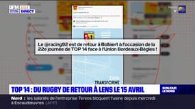 Top 14: du rugby de retour à Lens le 15 avril