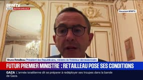Bruno Retailleau assure qu'il ne rejoindra pas un gouvernement "avec un Premier ministre de gauche" ou "Lecornu bis"