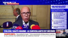 Surveillante tuée: "C'est extrêmement choquant que dans l'école de la République, des crimes, des assassinats puissent se dérouler", déplore Éric Ciotti 