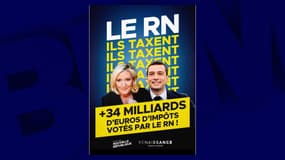Le tract distribué par Renaissance à partir de ce week-end reprend un visuel déjà utilisé par les partis sur les réseaux sociaux.