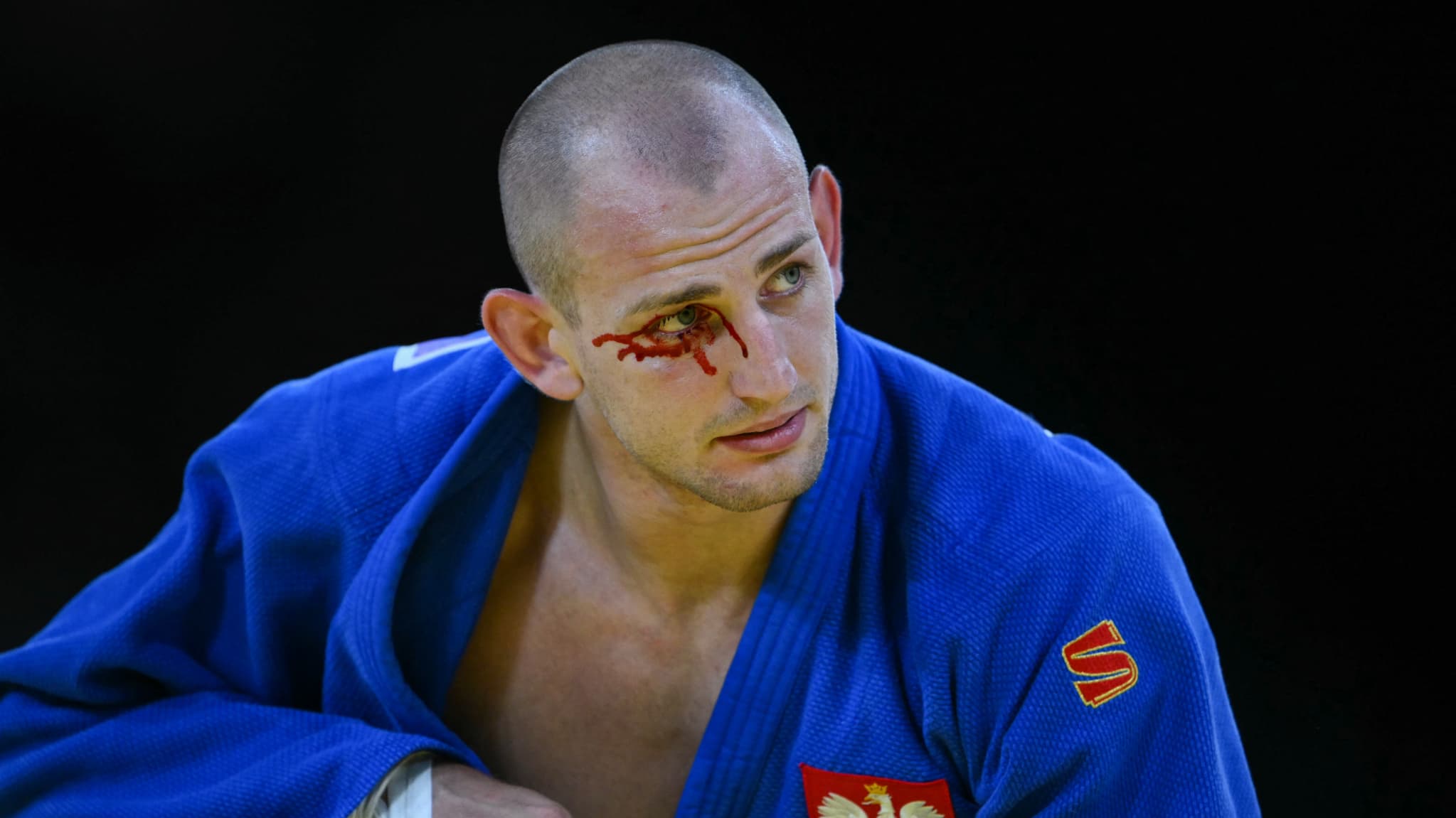 Le judoka polonais Piotr Kuczera lors des Jeux olympiques de Paris le 1er août 2024