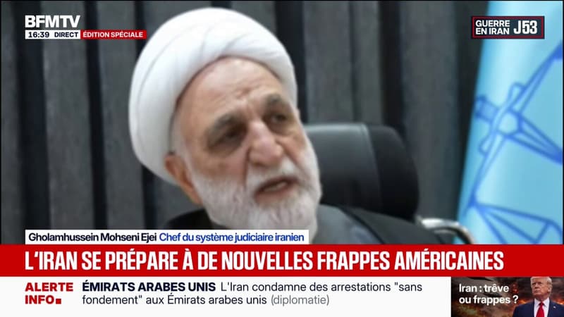 Guerre au Moyen-Orient: "La possibilité que l'ennemi lance de nouvelles attaques est loin d'être non négligeable", affirme le chef du système judiciaire iranien