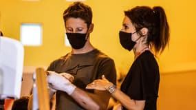 Romain Grosjean avec Marion Jollès-Grosjean, le 3 décembre 2020