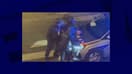 Une vidéo, diffusée sur les réseaux sociaux, montre un homme qui apparaît encerclé par trois policiers, recevant des coups de matraque de la tête aux jambes, avant d'être plaqué contre le capot d'un véhicule.