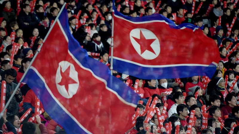 Le drapeau de la Corée du Nord (photo d'illustration)