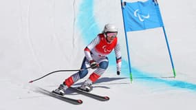 Marie Bochet le jeudi 3 mars 2022 lors d'une session d'entraînement à Pékin.