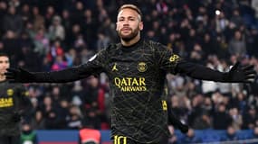 Neymar avec le PSG en janvier 2023