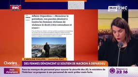 Des femmes dénoncent le soutien de Macron à Depardieu