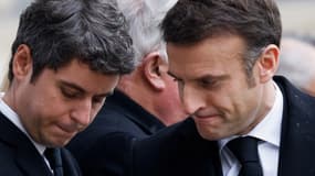 Gabriel Attal et Emmanuel Macron le 14 février 2024 à Paris