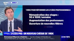 Emmanuel Macron annonce un chèque d'un milliard d'euros par an pour les lycées professionnels