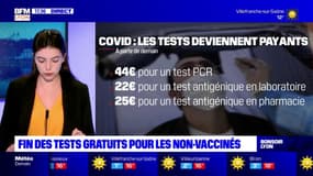 Fin des tests gratuits pour les non-vaccinés