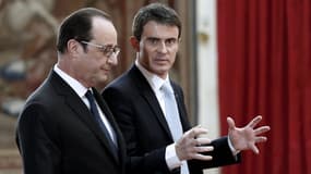 Manuel Valls et François Hollande le 5 février 2015.