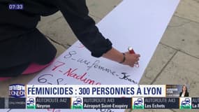 Près de 300 personnes réunies à Lyon lundi pour dire stop aux féminicides