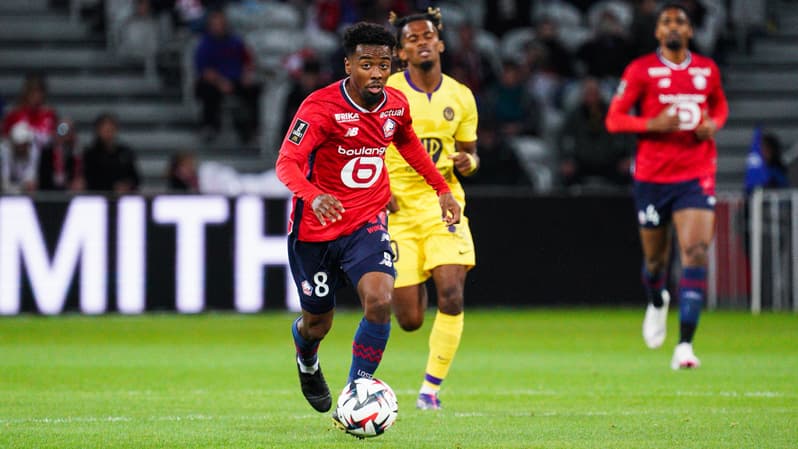 Angel Gomes lors du match de Ligue 1 entre Lille et Toulouse, 5 octobre 2024