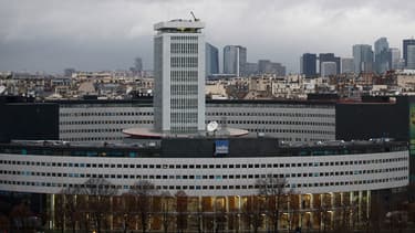 Le bâtiment de la maison de la radio, lieu emblématique du groupe de la radio publique française.