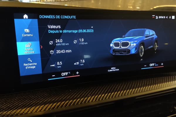Hybridre rechargeable, ce BMW XM peut parcourir de rouler jusqu’à 88 kilomètres (normes WLTP) en tout électrique.