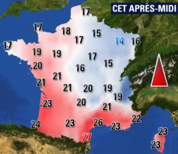 Les températures de cet après-midi Les températures de cet après-midi