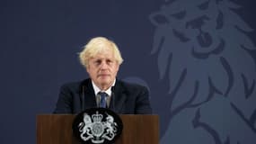 Le Premier ministre britannique Boris Johnson, le 15 juillet 2021 à Coventry