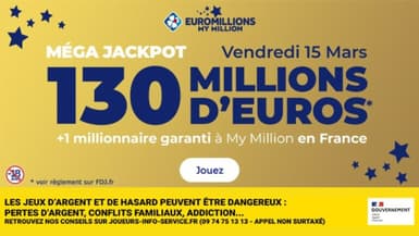 Super Jackpot Euromillions : 130 millions d'euros sont à gagner ce vendredi !