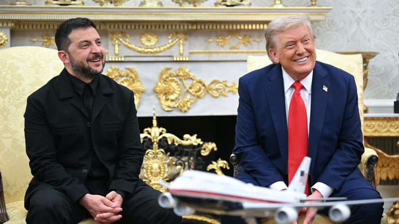 Costume, remerciements appuyés... Comment Volodymyr Zelensky s'est attaché à mettre Donald Trump dans les meilleures dispositions