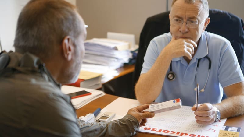 Consultation d'un patient chez le médecin (illustration)