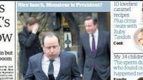 "The Guardian" affiche sur sa une une photo peu avantageuse de François Hollande.