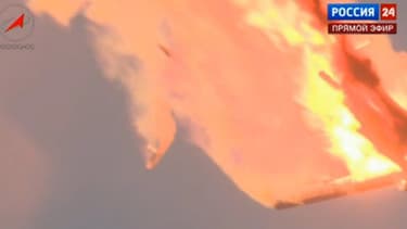 La fusée a explosé quelques secondes après le décollage.