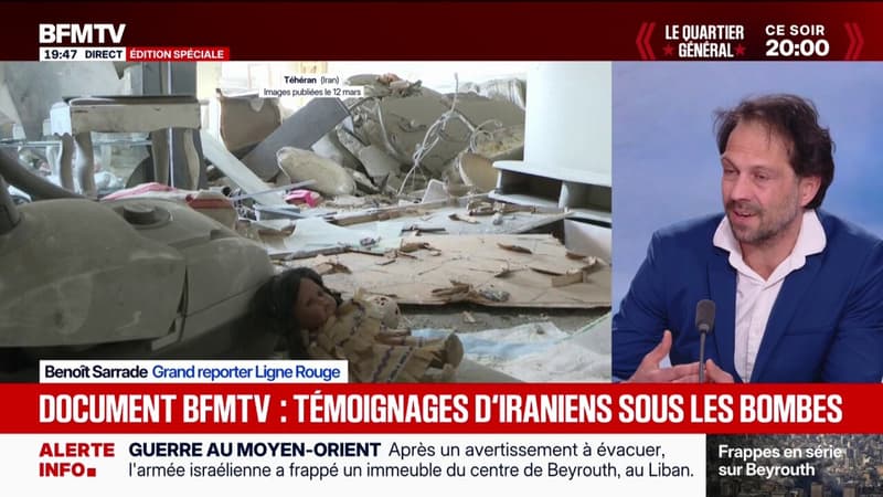 Guerre au Moyen-Orient: "Nous voyons que de nombreux centres militaires et de répression ont été ciblés", raconte un Iranien