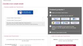 Il faut se connecter en passant par l'outil France Connect