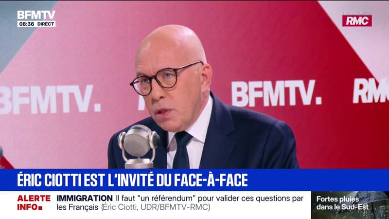 Manifestations contre l'ICE: Donald Trump est "dans le rôle du mandat qui lui a été donné", estime Éric Ciotti, président du groupe UDR à l’Assemblée