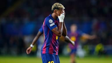 Lamine Yamal lors du match Barça-PSG (1-2, Ligue des champions), le 1er octobre 2025