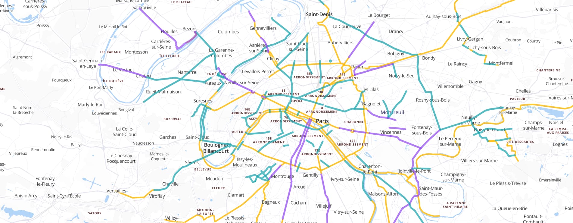 Carte Decouvrez Les Pistes Cyclables Temporaires Installees En Ile De France