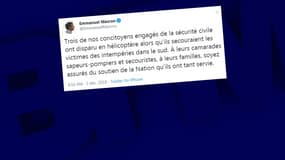 Emmanuel Macron a rendu hommage aux trois secouristes tués cette nuit