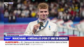 "J'ai fait 9 jours de folie": Léon Marchand réagit après sa dernière épreuve des JO de Paris 2024