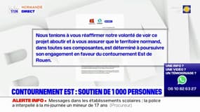 Contournement est de Rouen: 1.000 élus et acteurs économiques réaffirment leur soutien au projet