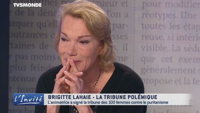 Brigitte Lahaie, en pleurs, dans l'émission "L'invité"